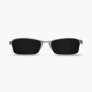 Óculos de Sol Lupa do Vilão Prata Lente Vermelho Ruby