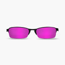 Óculos de Sol Lupa do Vilão Preto Lente Roxo